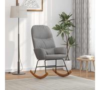 vidaXL Mecedora de terciopelo gris claro