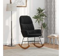 vidaXL Mecedora de terciopelo negro