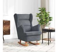 vidaXL Mecedora 92 x 71 x 100 cm Madera contrachapada Gris Oscuro