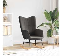 vidaXL Mecedora Gris oscuro Tela Sherpa