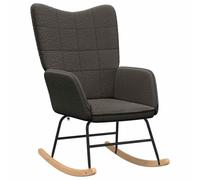 vidaXL Mecedora Gris Oscuro Tela Sherpa, Sillón para Sala, Silla Mecedora Moderna, Asientos Elegantes, Rocker Acolchado, Estilo Minimalista para tu hogar