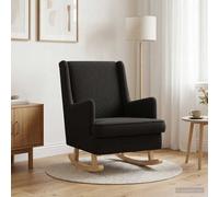 vidaXL Mecedora 62 x 80 x 85 cm Tela de Oveja Negro