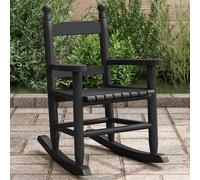 vidaXL Mecedora para niños madera maciza de álamo negro