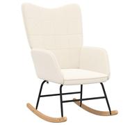 vidaXL Mecedora Crema Tela Sherpa