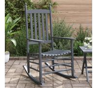 vidaXL Mecedoras con asiento curvo – 2 Uds, madera álamo maciza, gris