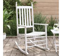 vidaXL Mecedoras con asientos curvos – 2 piezas, abeto madera maciza, blanco