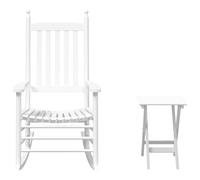 vidaXL Mecedoras con Asientos Curvos Sillones Sillas de Jardín Madera Maciza Blanco