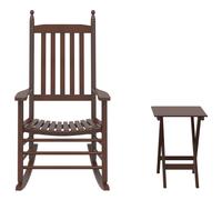 vidaXL Mecedoras con Asientos Curvos Sillones Sillas de Jardín Madera Maciza Marrón