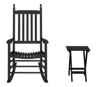 vidaXL Mecedoras con Asientos Curvos Sillones Sillas de Jardín Madera Maciza Negro