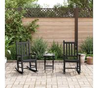vidaXL Mecedoras para niños 2 uds madera maciza de álamo negras