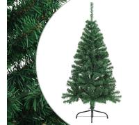 vidaXL Medio árbol de Navidad Artificial con Soporte PVC Verde 150 cm