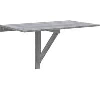 vidaXL Mesa abatible de pared, color gris Sonoma, 100x60x56 cm, fabricada en material de madera