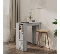 vidaXL Mesa alta con estante gris Sonoma 102x50x103,5 cm