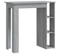 vidaXL Mesa Alta con Estante Gris Sonoma 102x50x103,5 cm