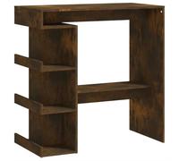 vidaXL Mesa Alta con Estante Roble Ahumado 100x50x101,5 cm
