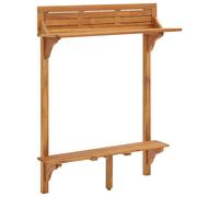 vidaXL Mesa alta de balcón de madera de acacia maciza 90x37x122,5 cm