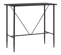 vidaXL Mesa alta de cocina MDF negro 120x60x110 cm