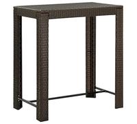 vidaXL Mesa Alta de jardín ratán sintético marrón 100x60,5x110,5 cm