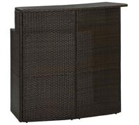 vidaXL Mesa alta de jardín ratán sintético marrón 120x55x110 cm