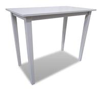 vidaXL Mesa alta de madera – Marrón/Blanco, estructura resistente para salón, dormitorio o estudio