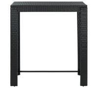 vidaXL Mesa alta para jardín ratán sintético 100x60,5x110,5 cm en color Negro/Marrón/Gris | estructura resistente ideal para salón dormitorio o estudio