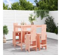 Mesa Alta Y Taburetes De Jardín 5 Piezas Madera Maciza Douglas Vidaxl