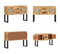 vidaXL Mesa auxiliar de 110x30x74 cm, madera de mango maciza - Mesa auxiliar - Mesas auxiliares - Mesa lateral - Mesas laterales