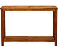 vidaXL Mesa auxiliar de jardín, 110x40x75 cm, madera maciza de acacia