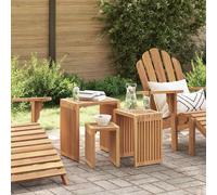 vidaXL Mesa auxiliar de jardín 3 uds. Marrón 33 x 44,5 x 51 cm