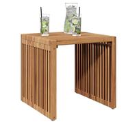 vidaXL Mesa Auxiliar de jardín Marrón 45 x 45,5 x 45,5 cm | Hecha de madera de teca sólida para que te dure mucho tiempo,