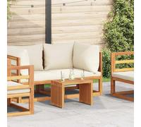 vidaXL Mesa auxiliar de jardín Marrón 50 x 32,5 x 35 cm