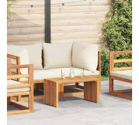 vidaXL Mesa auxiliar de jardín 70 x 37,5 x 35,5 cm – teca duradera para jardín y terraza, Marrón