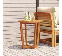 vidaXL Mesa auxiliar de jardín redonda Ø70x75 cm Madera maciza de acacia