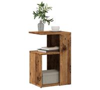 vidaXL Mesa auxiliar de madera contrachapada envejecida 36x30x56 cm