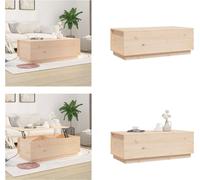 vidaXL Mesa auxiliar de madera maciza de pino, 100x50x35 cm - Mesa auxiliar - Mesas auxiliares - Mesa de centro - Mesa para sofá