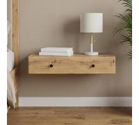 vidaXL Mesa auxiliar de pared, 87,5 x 34,5 x 17 cm, material de madera