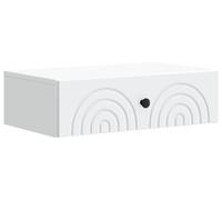 vidaXL Mesa auxiliar de pared, color blanco, 59 x 34,5 x 17 cm