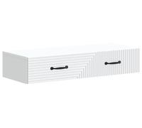 vidaXL Mesa auxiliar de pared, color blanco, 87,5 x 34,5 x 17 cm
