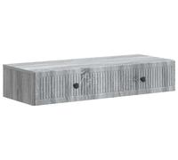 vidaXL Mesa auxiliar de pared, color gris Sonoma, 87,5 x 34,5 x 17 cm