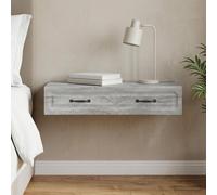 vidaXL Mesa auxiliar de pared, color gris Sonoma, 87,5 x 34,5 x 17 cm