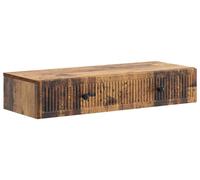 vidaXL Mesa auxiliar de pared, estilo rústico, madera reciclada, 87,5 x 34,5 x 17 cm