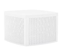 vidaXL Mesa auxiliar de plástico blanco 54x54x36,5 cm