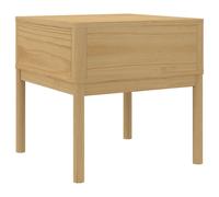 vidaXL Mesa auxiliar FLORO, color marrón cera, 55x55x54 cm, madera maciza de pino