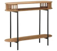 vidaXL Mesa auxiliar hecha a mano marrón teca 90 x 30 x 75 cm, mesa auxiliar acacia, mueble a mano, forma rectangular, estilo moderno, grano único, conveniente para el interior