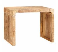 vidaXL Mesa Auxiliar Marrón 60 x 35 x 46 cm Madera de Mango Maciza