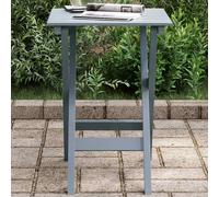 vidaXL Mesa auxiliar plegable madera maciza de álamo gris