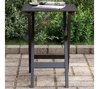 vidaXL Mesa auxiliar plegable madera maciza de álamo negro