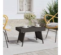 vidaXL Mesa auxiliar plegable ratán sintético negro 60x40x38 cm