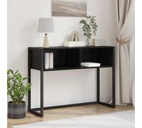 vidaXL Mesa Auxiliar Roble Negro 100 x 36 x 75 cm Madera de ingeniería