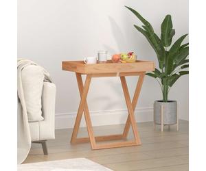 vidaXL Mesa bandeja plegable madera maciza nogal 52x36x56,5 cm